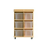 Darrahopens Baby & Kids > Kid's Furniture Jooyes 6 Tray Storage Cabinet With Castors