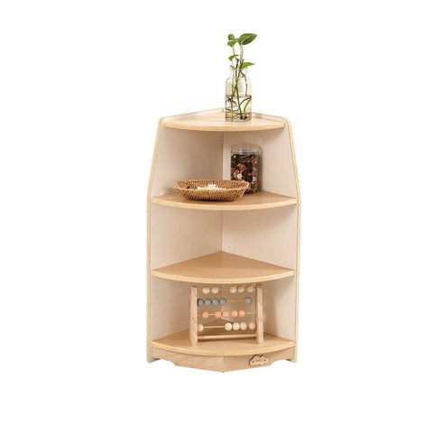 Darrahopens Baby & Kids > Kid's Furniture Jooyes Goteborg Kids 3 Tier Corner Shelf Wooden Storage Cabinet