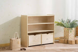 Darrahopens Baby & Kids > Kid's Furniture Jooyes Kids 2 Shelf Storage Cabinet with Pull Out Drawers - H76cm