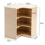 Darrahopens Baby & Kids > Kid's Furniture Jooyes Kids 3 Shelf Corner Storage Cabinet - H76cm