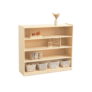 Darrahopens Baby & Kids > Kid's Furniture Jooyes Kids 4 Shelf Wooden Bookcase Organiser Storage - H91cm