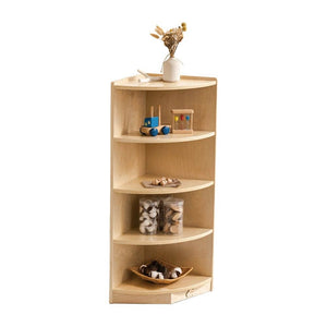 Darrahopens Baby & Kids > Kid's Furniture Jooyes Kids 4 Tier Corner Shelf Wooden Storage Cabinet