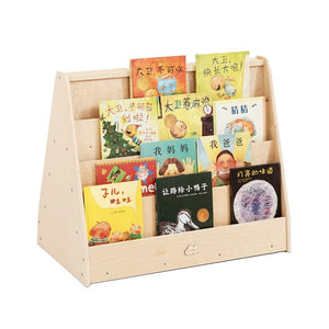 Darrahopens Baby & Kids > Kid's Furniture Jooyes Kids 4 Tier Wooden Display Bookcase - Double Side