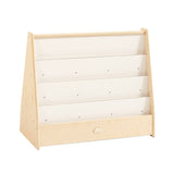 Darrahopens Baby & Kids > Kid's Furniture Jooyes Kids 4 Tier Wooden Display Bookcase With White Board And Storage