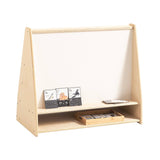 Darrahopens Baby & Kids > Kid's Furniture Jooyes Kids 4 Tier Wooden Display Bookcase With White Board And Storage