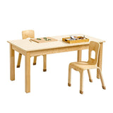 Darrahopens Baby & Kids > Kid's Furniture Jooyes Kids Birch and White Rectangular Table - H54cm