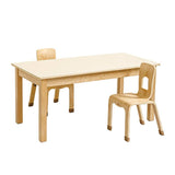 Darrahopens Baby & Kids > Kid's Furniture Jooyes Kids Birch and White Rectangular Table - H54cm