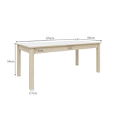 Darrahopens Baby & Kids > Kid's Furniture Jooyes Kids Birch and White Rectangular Table - H54cm