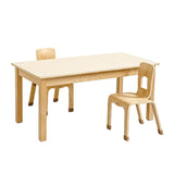 Darrahopens Baby & Kids > Kid's Furniture Jooyes Kids Birch and White Rectangular Table - H58cm