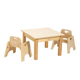 Darrahopens Baby & Kids > Kid's Furniture Jooyes Kids Birch and White Square Table - H58cm