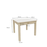 Darrahopens Baby & Kids > Kid's Furniture Jooyes Kids Birch and White Square Table - H58cm