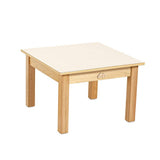 Darrahopens Baby & Kids > Kid's Furniture Jooyes Kids Birch Plywood White Square Table - H54cm