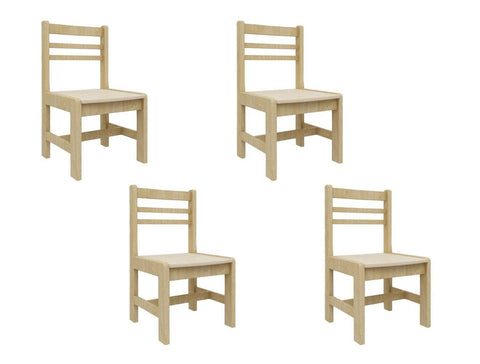 Darrahopens Baby & Kids > Kid's Furniture Jooyes Kids Birch Toddler Chair - H28cm 4 Pack