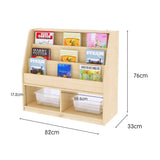 Darrahopens Baby & Kids > Kid's Furniture Jooyes Kids Double Side Wooden Bookcase With Storage