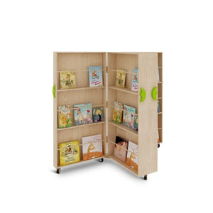 Darrahopens Baby & Kids > Kid's Furniture Jooyes Kids Foldable Bookcase Wooden Mobile Bookshelf
