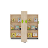 Darrahopens Baby & Kids > Kid's Furniture Jooyes Kids Foldable Bookcase Wooden Mobile Bookshelf