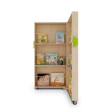 Darrahopens Baby & Kids > Kid's Furniture Jooyes Kids Foldable Bookcase Wooden Mobile Bookshelf