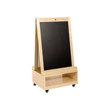 Darrahopens Baby & Kids > Kid's Furniture Jooyes Kids Magnetic Double Sided Wooden Chalkboard and Whiteboard