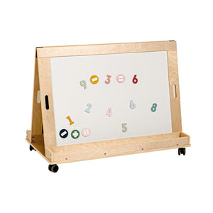 Darrahopens Baby & Kids > Kid's Furniture Jooyes  Kids Magnetic Standing Easel White and Black Board
