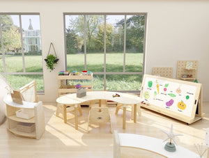 Darrahopens Baby & Kids > Kid's Furniture Jooyes  Kids Magnetic Standing Easel White and Black Board
