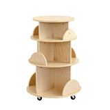 Darrahopens Baby & Kids > Kid's Furniture Jooyes Kids Rotating Wooden Display Bookcase With Castors