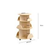 Darrahopens Baby & Kids > Kid's Furniture Jooyes Kids Rotating Wooden Display Bookcase With Castors