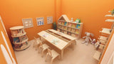 Darrahopens Baby & Kids > Kid's Furniture Jooyes Kids Rotating Wooden Display Bookcase With Castors