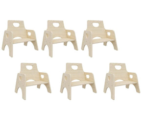 Darrahopens Baby & Kids > Kid's Furniture Jooyes Kids Stackable Wooden Toddler Chair H25cm - 6 Pack