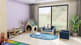 Darrahopens Baby & Kids > Kid's Furniture Jooyes Kids Wooden Cubby House Playhouse With  Blackboard Roof