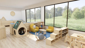 Darrahopens Baby & Kids > Kid's Furniture Jooyes Kids Wooden Cubby House Playhouse With  Blackboard Roof