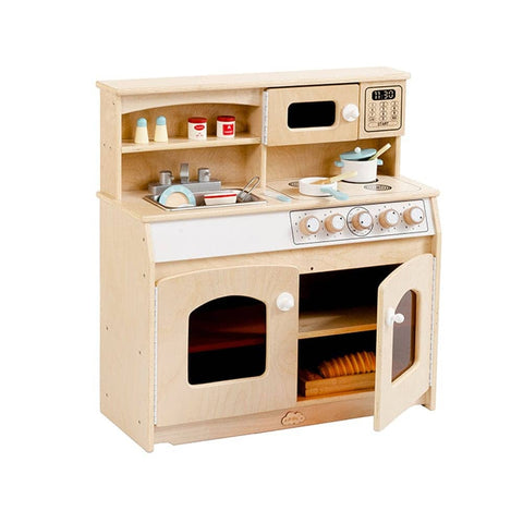 Darrahopens Baby & Kids > Kid's Furniture Jooyes Kids Wooden Play Kitchen 4-in-1