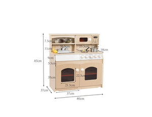 Darrahopens Baby & Kids > Kid's Furniture Jooyes Kids Wooden Play Kitchen 4-in-1