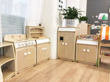 Darrahopens Baby & Kids > Kid's Furniture Jooyes Kids Wooden Play Kitchen Cupboard - H83cm