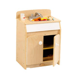 Darrahopens Baby & Kids > Kid's Furniture Jooyes Kids Wooden Play Kitchen Sink - H65cm