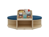 Darrahopens Baby & Kids > Kid's Furniture Jooyes Kids Wooden Reading Island Bookcase - Blue