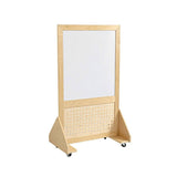 Darrahopens Baby & Kids > Kid's Furniture Jooyes Magnetic Mobile Discover Whiteboard with Pegboard - H140cm