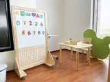 Darrahopens Baby & Kids > Kid's Furniture Jooyes Magnetic Mobile Discover Whiteboard with Pegboard - H140cm