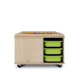 Darrahopens Baby & Kids > Kid's Furniture Jooyes Preschool Activity Play Table with 12 Storage Bins