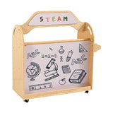 Darrahopens Baby & Kids > Kid's Furniture Jooyes STEAM Trolley 3-in-1 Mobile Shelf Cabinet With 9 Storage Boxes