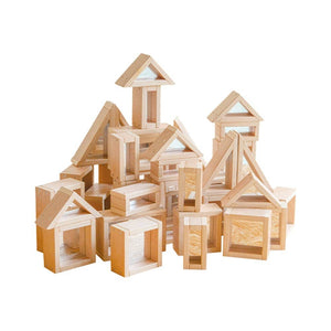 Darrahopens Baby & Kids > Kid's Furniture Jooyes Wooden Acrylic Mirror Building Blocks Set 40pcs