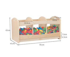 Darrahopens Baby & Kids > Kid's Furniture Jooyes Wooden and Acrylic See Through Storage Cabinet Display Unit