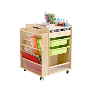 Darrahopens Baby & Kids > Kid's Furniture Jooyes Wooden Art Craft Material Storage Trolley