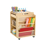 Darrahopens Baby & Kids > Kid's Furniture Jooyes Wooden Art Craft Material Storage Trolley