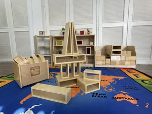 Darrahopens Baby & Kids > Kid's Furniture Jooyes Wooden Hollow Building Blocks Set 36pcs