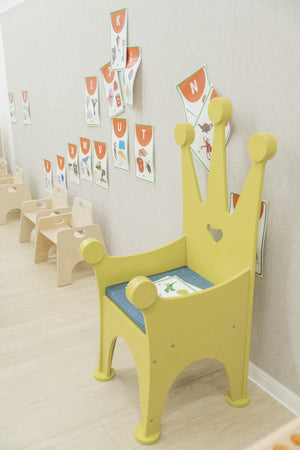 Darrahopens Baby & Kids > Kid's Furniture Jooyes Wooden Kids Chair Crown - Green