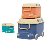 Darrahopens Baby & Kids > Kid's Furniture Keezi 3PCS Toy Storage Box Cute Car Toy Container Kids Toys Organiser Snack Boxes