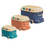 Darrahopens Baby & Kids > Kid's Furniture Keezi 3PCS Toy Storage Box Cute Car Toy Container Kids Toys Organiser Snack Boxes