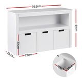 Darrahopens Baby & Kids > Kid's Furniture Keezi Kids Bookshelf 3 Drawers Storage Children Bookcase Toy Organiser Display