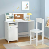 Darrahopens Baby & Kids > Kid's Furniture Keezi Kids Table and Chair Set Children Study Play Toys Desk w/ Cabinet Storage