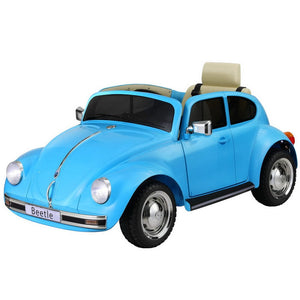 Darrahopens Baby & Kids > Ride on Cars, Go-karts & Bikes Kids Ride On Car Licensed Volkswagen Beetle Electric Toys Horn Remote 6V Blue